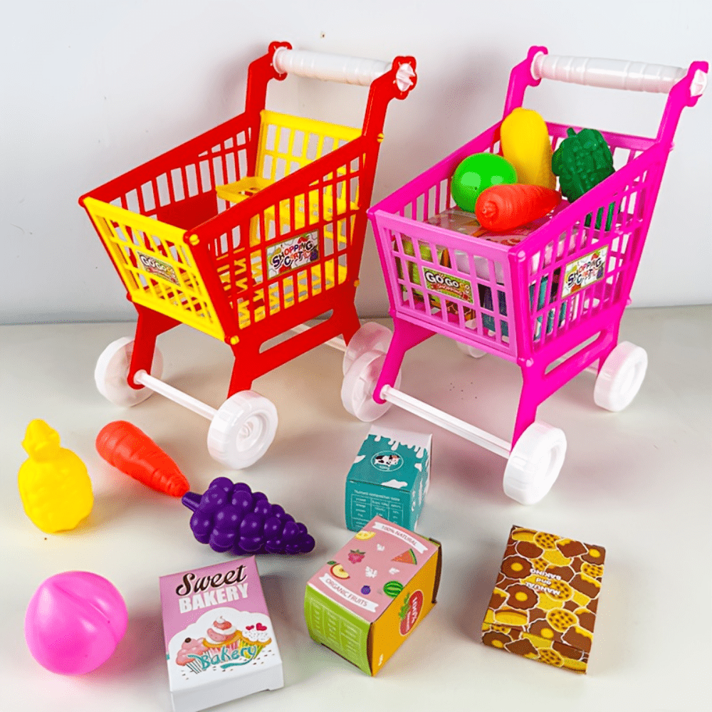Toy Cash Register - ألعاب عربات التسوق المحاكية للأطفال، عربات