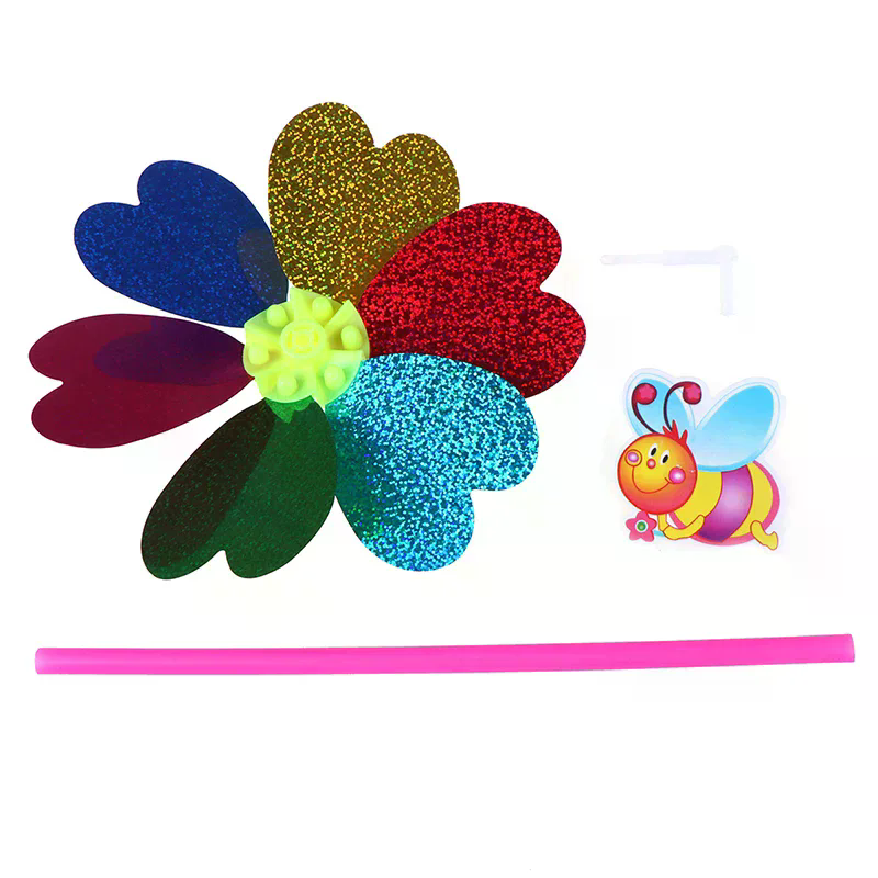 طاحونة هواء ملونة بالترتر لتزي - مراجعة Kids Yard Toys وسعره